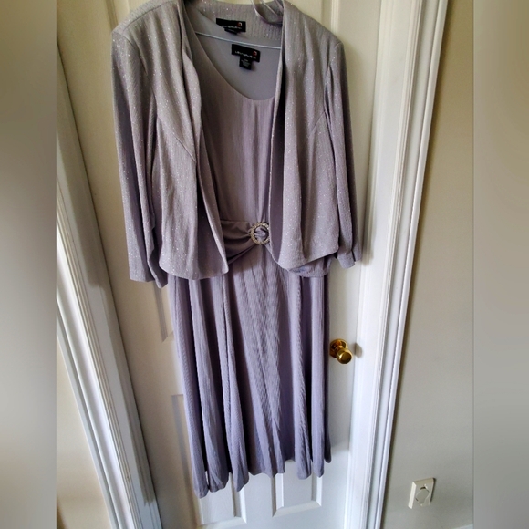 Grey Shimmer Holiday  Dress - Picture 1 of 4